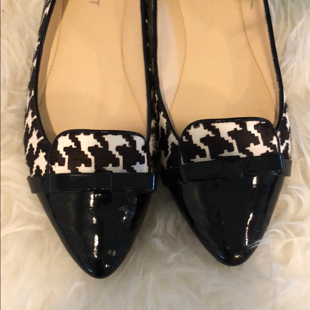 Nine West Almond Toe Houndstooth Flats